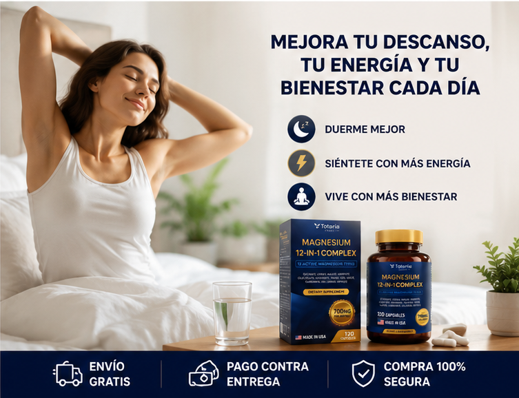 Magnesium Complex Premium 12 en 1 — Sueño, Energía y Recuperación Muscular